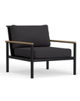 Black Club Chair With Cushion