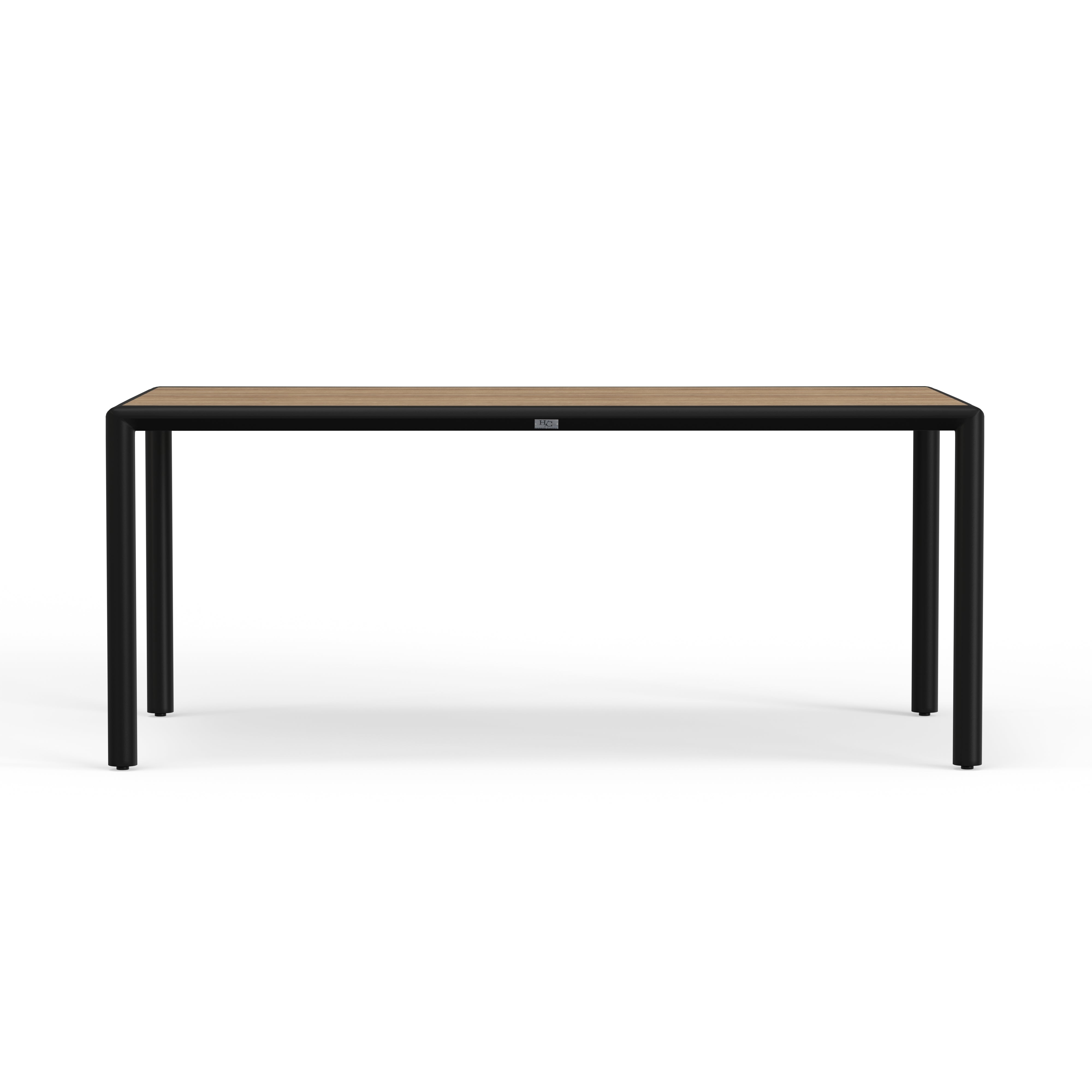 Modern Black Outdoor Teak Dining Table