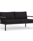 Black Aluminum Outdoor Loveseat