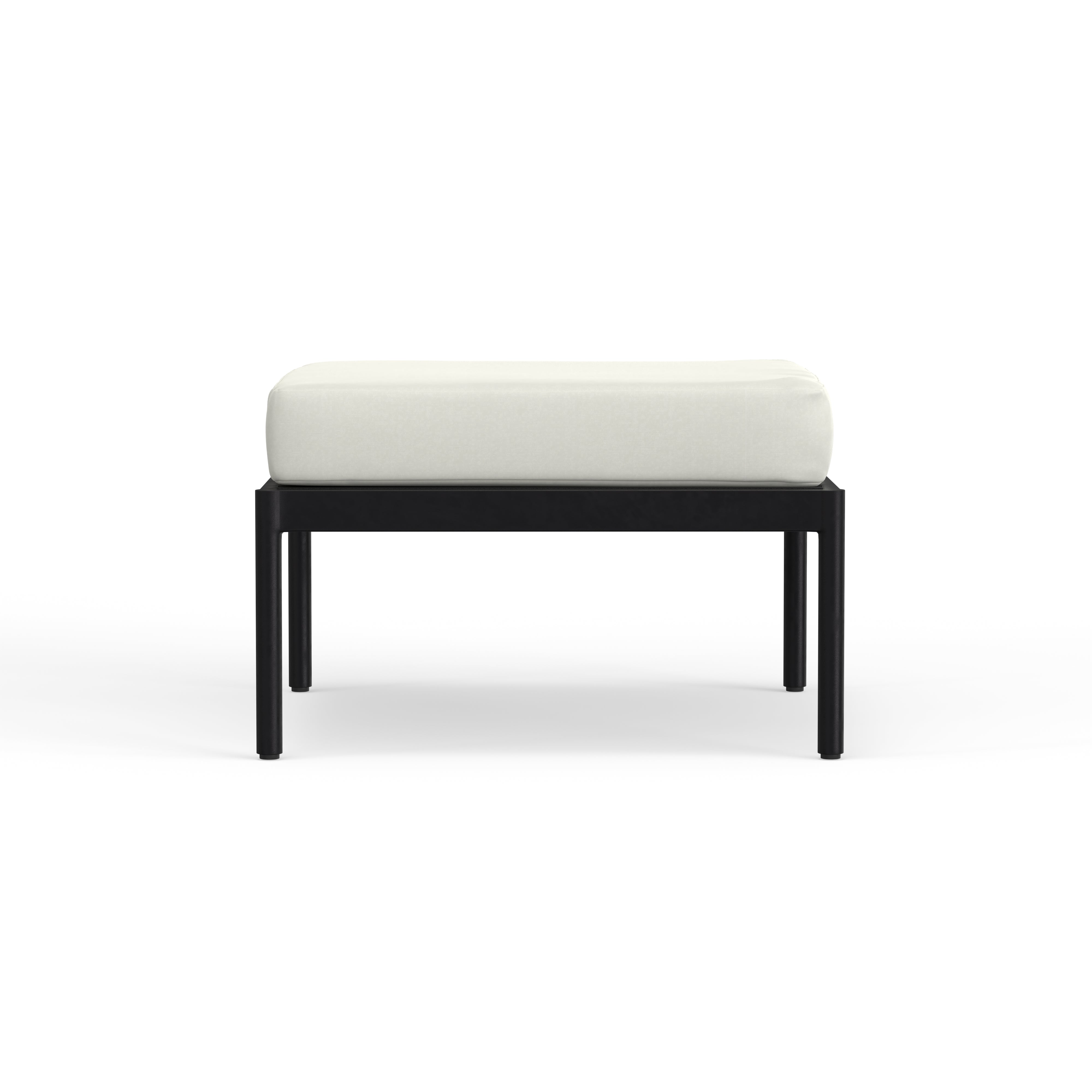 Nicest Black Aluminum Outdoor Ottoman