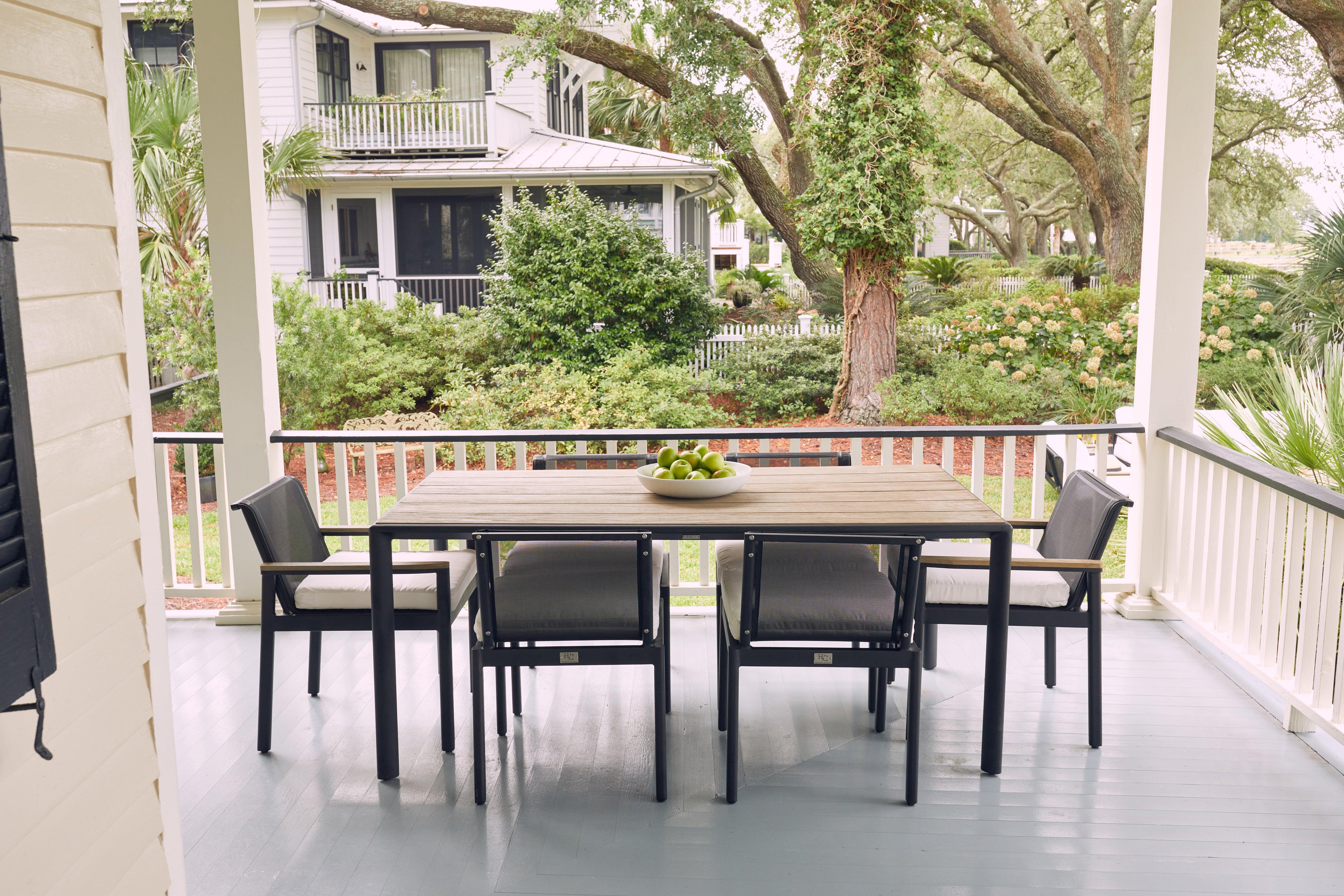 Weathered Gray Teak Dining Set