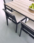 6 Piece Black Aluminum Dining Set