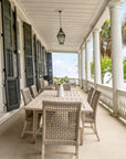 Grey Teak Dining Table Set