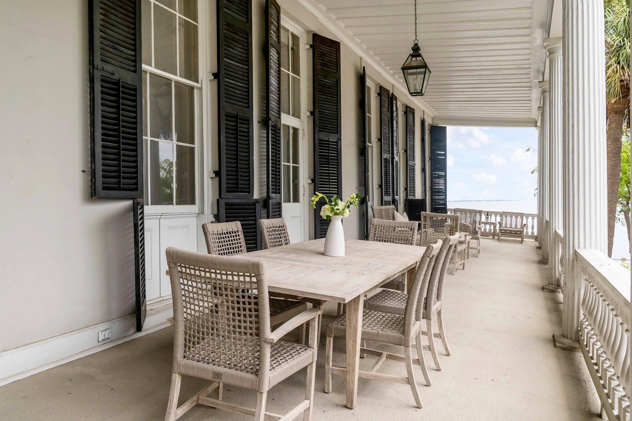 rope chairs outdoors