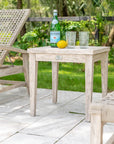 Weathered gray accent table