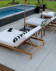 Amazing Teak Outdoor Chaise Lounge Set