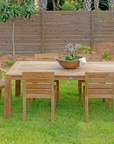 Best Quality Modern Teak Outdoor Dining Table Set For Six