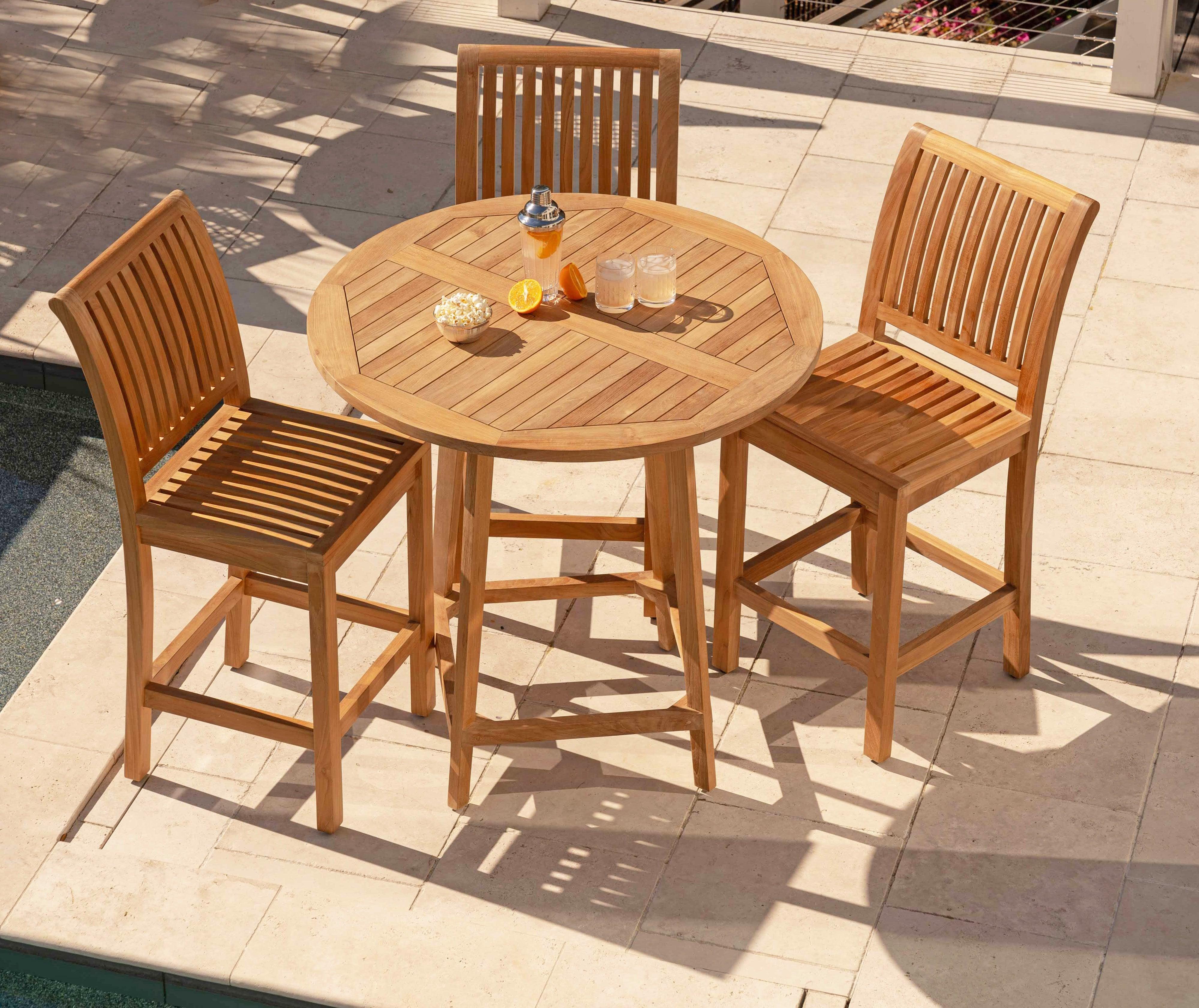 Grade-A Teak Outdoor Bar Table For Dining Outside