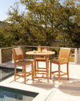 Handcrafted Bar Table Set For Poolside