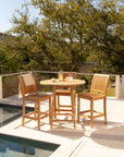 All Teak Bar Table Set